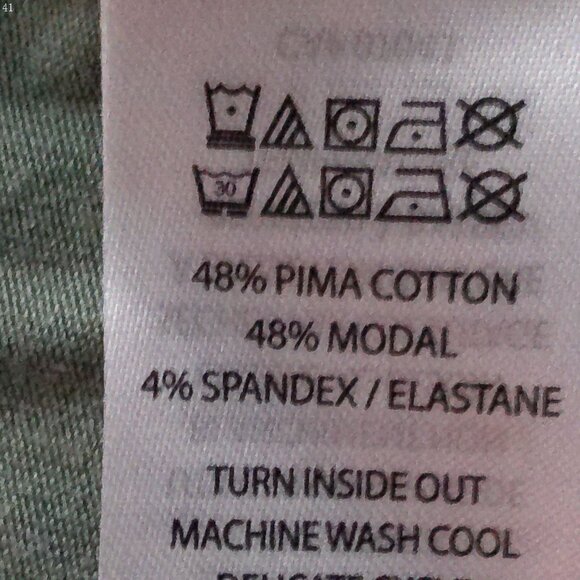 TAHARI Short Sleeve Scoop Neck Green Pima Cotton Tee Shirt 2XL - Picture 6 of 9